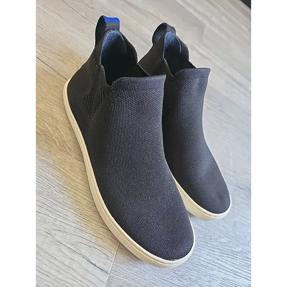 Rothy's Black Ankle The Chelsea High Top Slip On Sneaker Women's Size 8.5